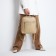 Women's backpack made of artificial leather with lightning, 3 pockets, beige color