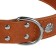 Double leather collar with decoration, ring in the middle, 55-64 x 3.5 cm, mix