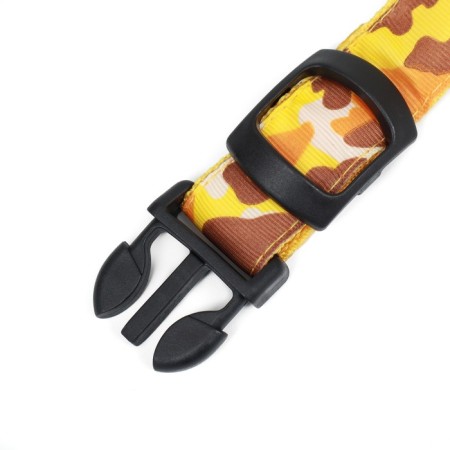 Collar with Militari's backlight 3 glow modes size L, Osh 48-60 x 2.5 cm yellow-7