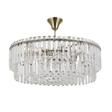 Crystal chandelier Gerhort G22029/8AB+CL, 8x40W, E14, 40x62x62 cm, bronze color