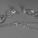 Set 2 objects: earrings, necklace "elegy" almonds, white color in silver, 40 cm