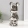 Piggy bank Ceramics "Bear" silver 11x13.5x28.5 cm