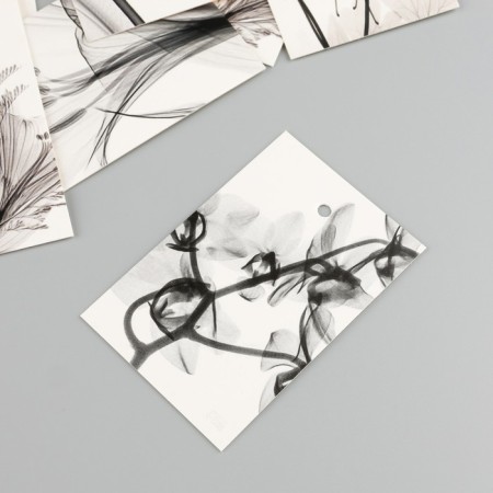 Cardboard "Black watercolor" set 10 pcs (5 types) 4x6 cm-2