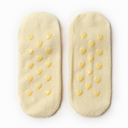 Women's socks shortened non-slip, yellow color, size 36-39-2