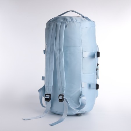 A backpack-snuffle with a zipper, 4 outer pockets, a shoe detachment, blue color-3