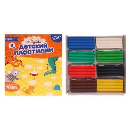 Calligrata plasticine, 8 colors, 120 g