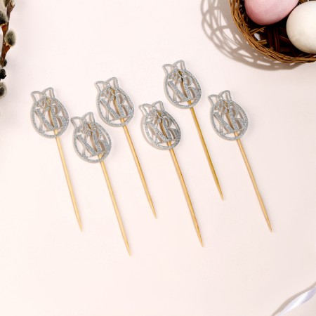 Skewers XV, 12.5 cm, silver color, set 6 pcs.-2