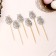 Skewers XV, 12.5 cm, silver color, set 6 pcs.