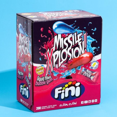 Chewing gum FINI “Explosion with liquid filling”, with a strawberry taste, 5.5 g-1