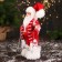 Santa Claus "In a sweater with deer and flashlight" 30 cm, white-red