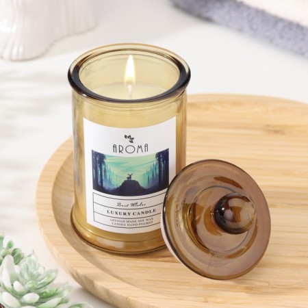 Aromatic candle in the bank "Blooming Jasmine", 40 hours, 95 gr, in the box-1