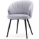 Stool on a metal frame Banbu metal/velor, black/gray 54x50x76 cm