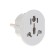 Universal adapter 16a, with salary, 220 V, white, flush in the outlet, 1 pc.