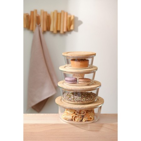 Smart Solutions baking and storage container, with bamboo cover, 950 ml-2