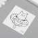 Tattoo on the body Black "Cat Donut" 6x6 cm