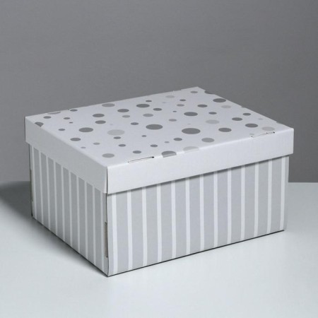 Gift folding box, packaging, “stylish house”, 31.2 x 25.6 x 16.1 cm-3