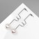 Earrings with pearls "bead" spiral mini, color silver