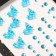 Stick plastic rhinestones "Flight of the butterfly" Blue 11x7.8 cm