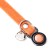Soft cat collar with a tambourine, 30 x 1 cm, textiles, orange