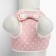 A set with a soft slope "peas", size m, leash 120 x 1.5 cm, og 34-66 cm, pink