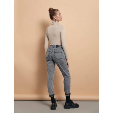Women's jeans Conte Elegant Mom Fit, XXS size, Acid Washed Bleach color-2