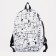 Youth backpack from lightning textiles, external pocket, penalty, white color