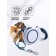 Roulette with a system of effective twisting a leash, 3 m, up to 15 kg, gray-blue