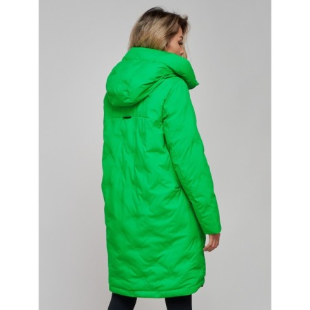 Coat insulated winter female, size 42, green color-5