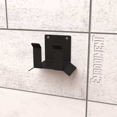 Holder for storing an air hose and extension cord, wall, black-1
