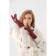 Gloves are female, dimensionless, without insulation, burgundy color