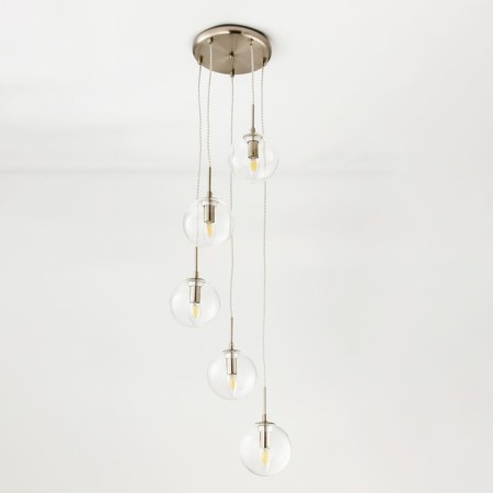 Suspended lamp Citilux "Tommy" CL102051, 36x36x56 cm, 5x40W, E14, gray color-6