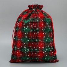 Bag gift canvas “Frost and Sun”, snowflakes, 30 x 40 cm +/- 1.5 cm, New Year