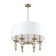 Suspended lamp Freya Fr1009PL-06BS SIDE, 550x550x800 mm, E14, 6x40W, brass color