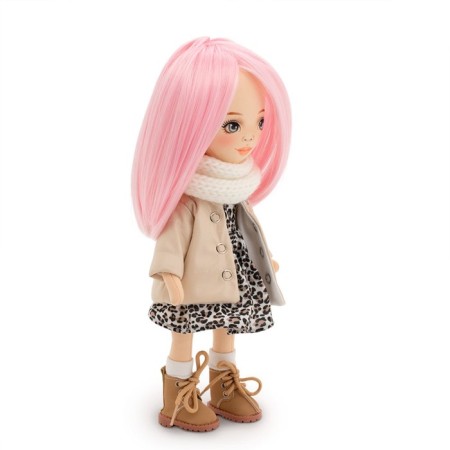 Billie soft doll "in a leather down jacket", 32 cm-2