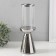 Ceramics candlestick, glass for 1 candle "surface" d = 8 cm silver 10x10x29.5 cm
