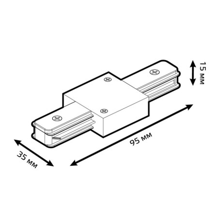 Connector (straight) Gauss, white color-3