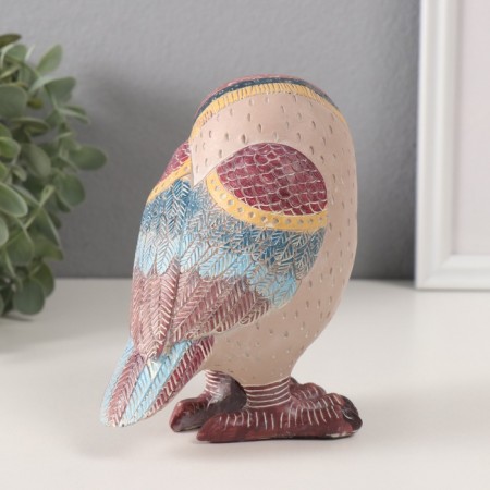 Souvenir Polystone "Owl with a handkerchief on the neck" 11.7x8.3x14 cm-2