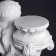 Figure - stand "Eastern beauty" White, 30x27x90cm