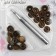 Installation buttons, omega (o-shaped), d = 13 mm, 6 pcs, with the installer, antique color