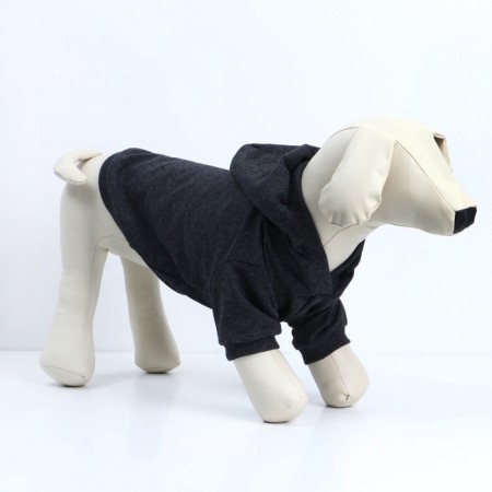 Single-toned hoodie for dogs (foot), size M (DS 26, Osh 36-38, OG 46-50), gray-3