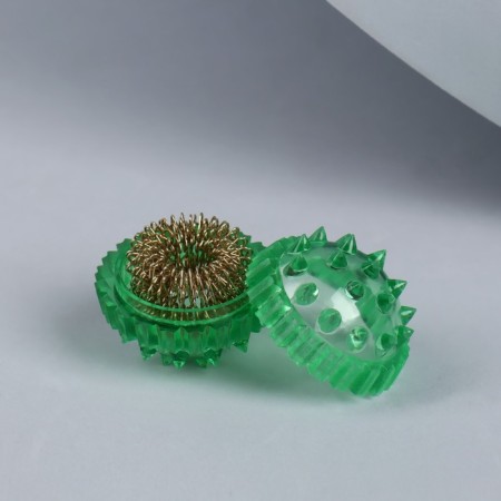 Su-jok massage, d = 3.5 cm, with 2 rings, green color-8