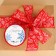 Satin tape "Christmas tree decorations", red, 4 cm × 5 m