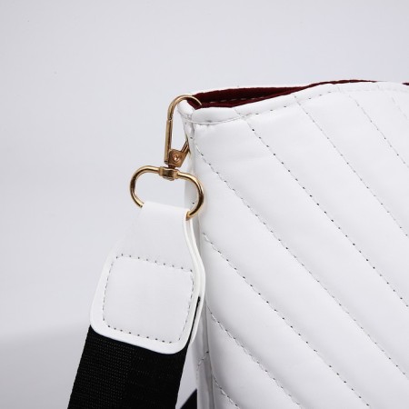 Bag Cross-Bodi with a zipper, white color-2