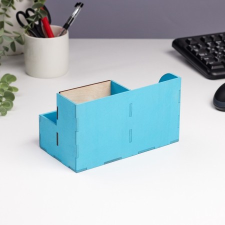 Organizer for the office "I love Russia" 3 departments, 18.5x10x10 cm-3