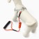 A set of ammunition with a soft breathing harness and a round leash 120 x 1 cm, red