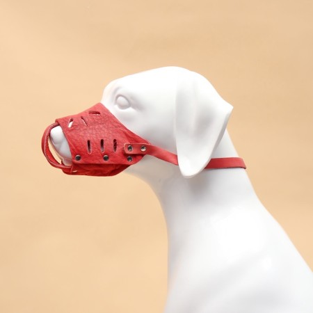 The muzzle adjustable of soft leather, size No. 1, DN 4-5 cm, ohm 13-15 cm, brown-1