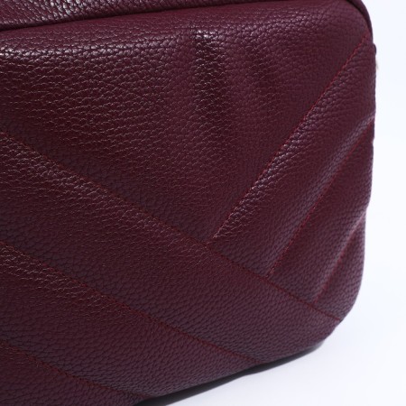 Richet Cross-Boda Bag on a zipper, external pocket, burgundy color-3