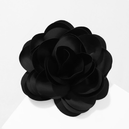 Tekstil "flower" camellia, black color