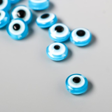 Beads for creativity plastic "Eye from the evil eye - blue" set of 30 pcs 0.7x1x1 cm