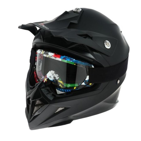 Glass-mask for motorcycle driving, transparent glass, bomber, OM-28-1